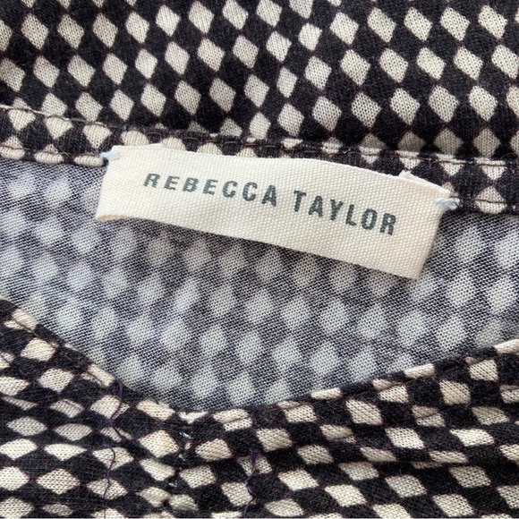 Rebecca Taylor Black and Cream Textured Blouse - Picture 3 of 12